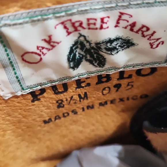 Pueblo Kiltie Black Leather Boots,Women's 8.5 - Picture 4 of 4